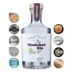 Products: Discover Premium Woolshed Gin Mt. Fyffe Distillery NZ