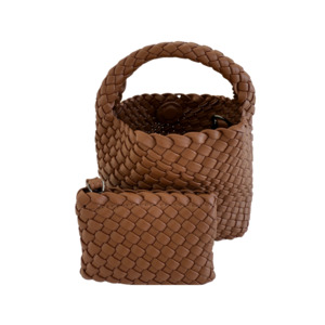 Products: Carol Mini Woven Tote - Rich Tan