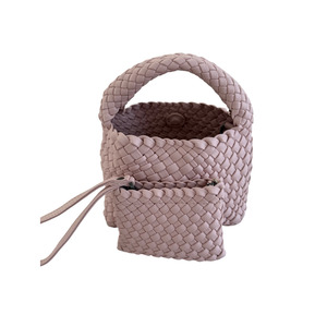 Products: Carol Mini Woven Tote - Blush Pink Statement Tote NZ