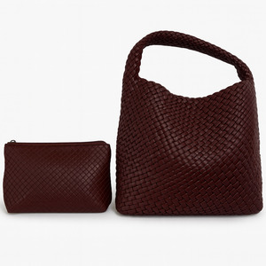 Large Woven Tote - Merlot Statement Tote NZ
