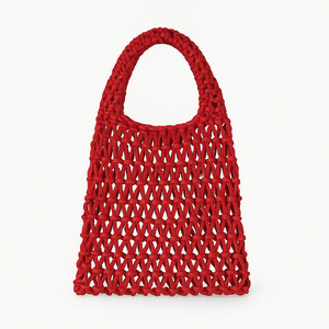Products: Market Tote – Small Red Woven Bag NZ