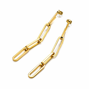 Products: Gold Chain Link Earrings Me The Label