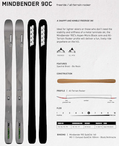 Skis: 2026 Mindbender 90C with Quikclik Binding