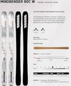 Skis: 2026 Mindbender 90C W with Quikclik Binding