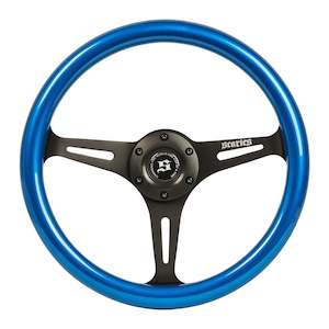 Scarles Wood Series: Metallic Blue Mahogany Steering Wheel 340mm