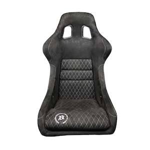 Glitterback Seats: Bucket Seat Fixed - Pro Suede purple glitter back