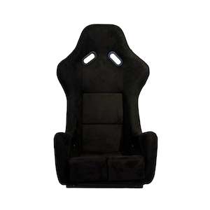Fixed Back: Bucket Seat - Black Suede Pro