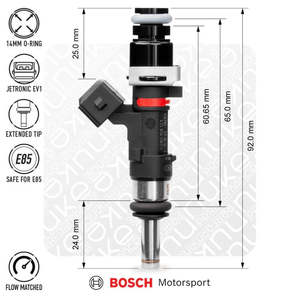 Nuke: Nuke Bosch injector 627cc, 65mm (EV14L), 8pcs flow matched (Order in)
