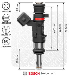 Nuke Bosch injector 627cc, 53mm (EV14S), 8pcs flow matched (Order in)