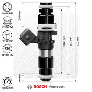 Nuke: Nuke Bosch injector 980cc, 65mm (EV14L), 6pcs flow matched (Order in)