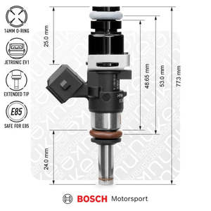 Nuke Bosch injector 980cc, 53mm (EV14S), 6pcs flow matched (Order in)