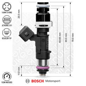 Nuke Bosch injector 2200cc NGI2, 65mm (EV14L), 5pcs flow matched (Order in)