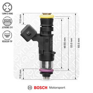 Nuke Bosch injector 2200cc NGI2, 53mm (EV14S), 5pcs flow matched (Order in)