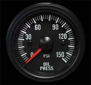 Prosport Oil Pressure Gauge 52mm Basic Black Series
