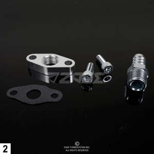 Turbo Oil Drain Flange W/ 17mm Fitting Garrett T3/T4 (Order in)