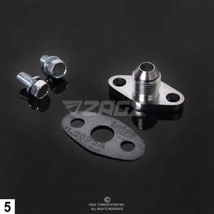 Turbo Flanges: Turbo Oil Drain Flange AN10 Garrett T3/T4 (Order in)