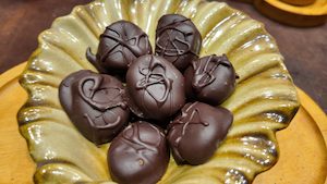 Divine Dark Lion’s Mane Chocolate Enrobed Apricots