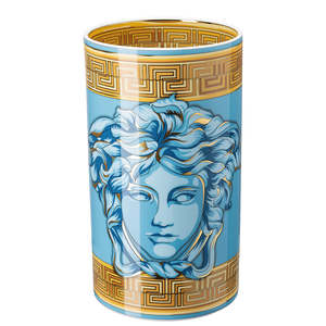 Chauffeur Gifts: Versace Medusa Amplified Vase 30cm in Blue