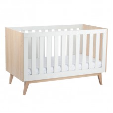 Babyrest Tommi Collection Cot Oak/white With Mattress