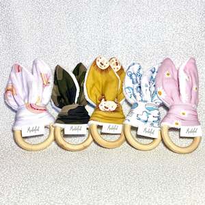 Wooden Bunny Eared Teethers