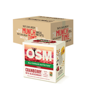 Full Carton (12 units) - OSM Cranberry and Blackcurrant 6 Bar Boxes