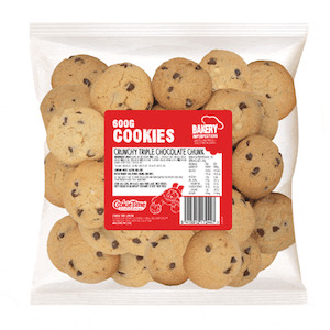 Bakery Imperfections: 600g Crunchy Triple Chocolate Chunk Fun Size Cookies - Bakery Imperfections