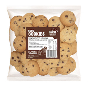 600g Crunchy Chocolate Chunk Fun Size Cookies - Bakery Imperfections