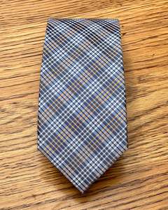 Accessories: Calvin Klein | Pure Silk Tie | Diagonal Check Tie