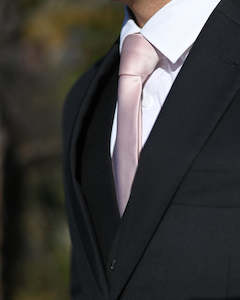 School Ball Suit Hire New Zealand: SCHOOL BALL-FORMAL | HIRE - Pale Pink Silk-look Tie TO HIRE