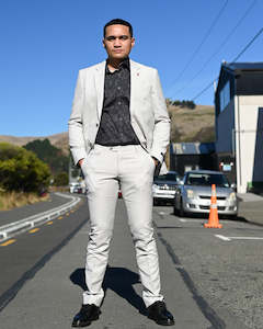 Business Suits Formal Suits For Men New Zealand: Savile Row | Linen-mix Trousers | Asher SL3 | Salt