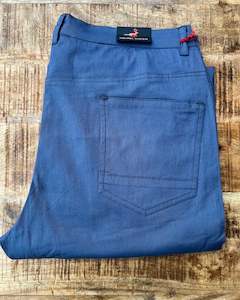 Michel Rouen | Stretch Cotton-blend 5-pocket Chinos | Blue