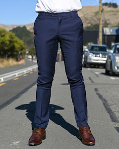 Trousers: Savile Row | Merino Wool Suit Trousers | D10-Marine