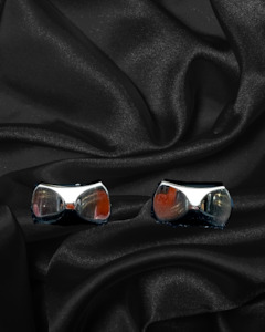 Cufflinks Lapel Pins Tie Pins: Cufflinks | Stylised bow shape