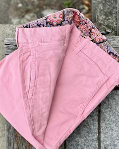 Bottom Half: Berlin | Havana Shorts | Stretch Cotton Blend | Pink with Contrasting Cuffs