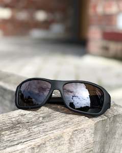 Sunglasses: Aviator-Style Sunglasses with Matt-Black Frames