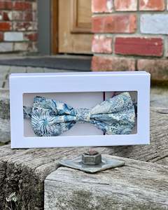 Parisian with Liberty | Blue Floral Bow Tie | Self-tie | Egyptian Cotton