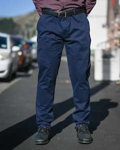 Chinos: LFD | Deluxe Slim Stretch Cotton Chino | Navy