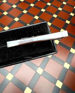 Tie Pin | Narrow Brushed Chrome