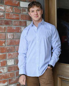 Daniel Hechter | Long-sleeve Blue Check Shirt | Clearance