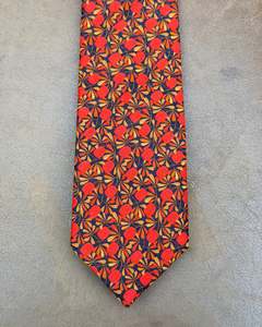 Buckle | Tie & Matching Pocket Square | Orange & Tan