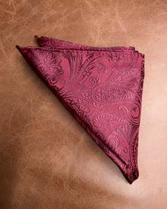 Pocket Square | Crimson Paisley