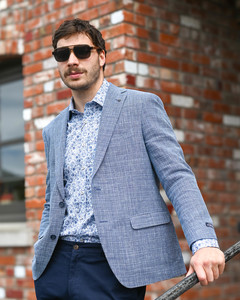 Blazers Jackets: Daniel Hechter | Blazer | Linen-Wool Mix | Blue