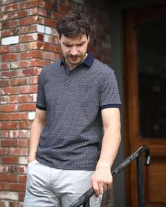 Shirts For Men Formal Shirts Business Shirts And Casual Shirts: Lifestyle | Polo Shirt | Navy Pattern