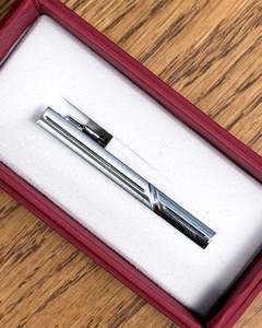 Stefano Mario | Tie Pin | Sleek Modern Style | Chrome