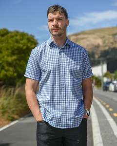 Lifestyle | Short-sleeve Shirt | Cotton | Blue Check