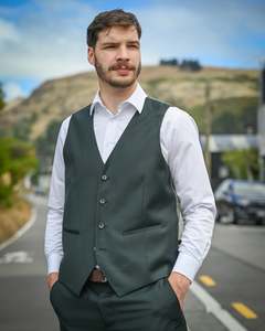 Savile Row | Merino Wool Suit Waistcoat | Abram D2 | Forest