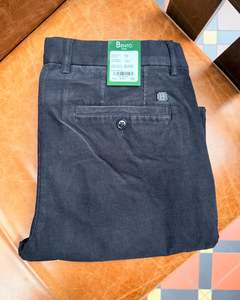 Chinos: Benito | Stretch-cotton Needle-cord Pants | Black