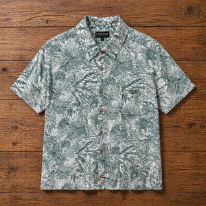 CLEARANCE | Lifestyle Botanical Short Sleeve Shirt – Green