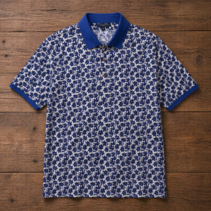 Shirts For Men Formal Shirts Business Shirts And Casual Shirts: CLEARANCE | Lifestyle Floral Polo – Blue