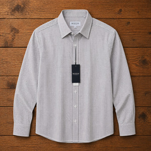 Shirts For Men Formal Shirts Business Shirts And Casual Shirts: CLEARANCE | Boston Long Sleeve Shirt – Brown Micro Check